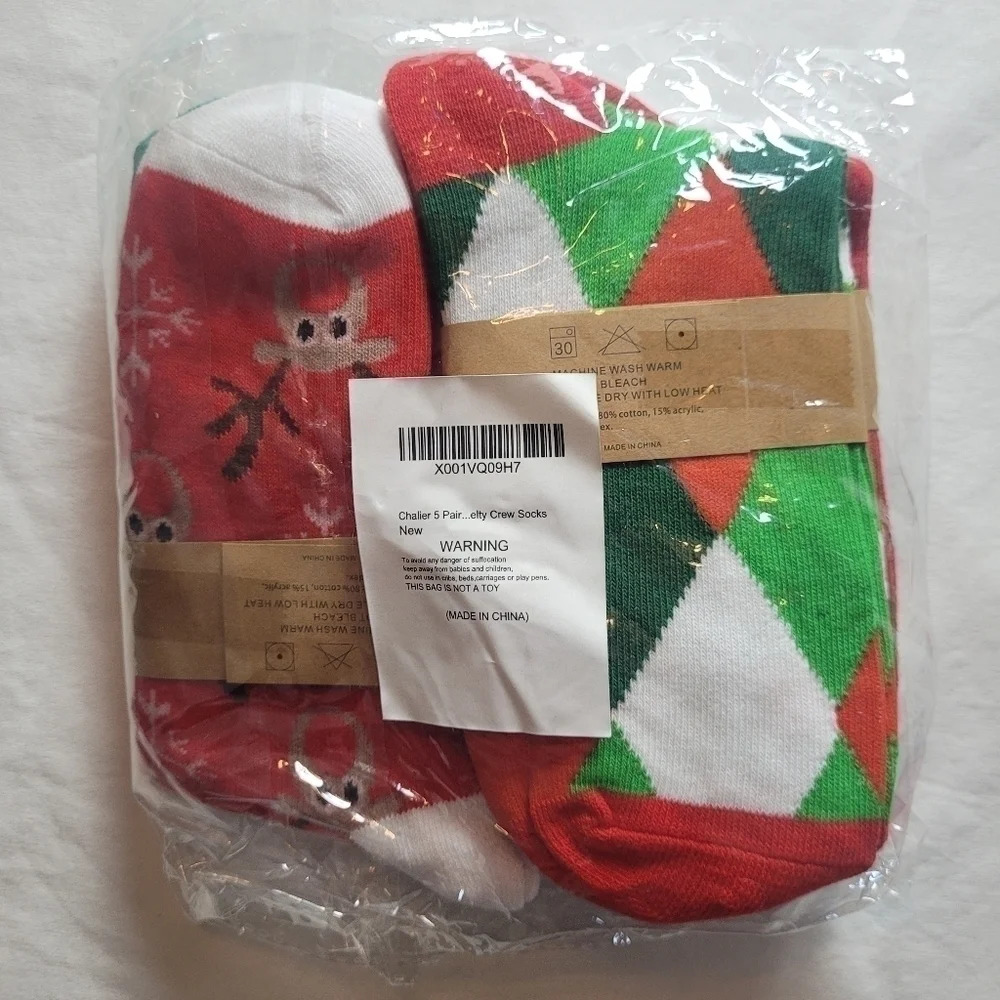 Women's Christmas Holiday Fun Novelty Crew Sock